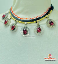 Load image into Gallery viewer, Handmade Tribal Glass Stone Coins Choker Necklace
