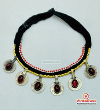 Load image into Gallery viewer, Handmade Tribal Glass Stone Coins Choker Necklace
