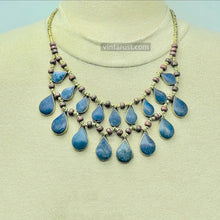 Load image into Gallery viewer, Tribal Lapis Lazuli Stone Choker Necklace
