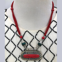 Load image into Gallery viewer, Handmade Tribal Stone Pendant Necklace
