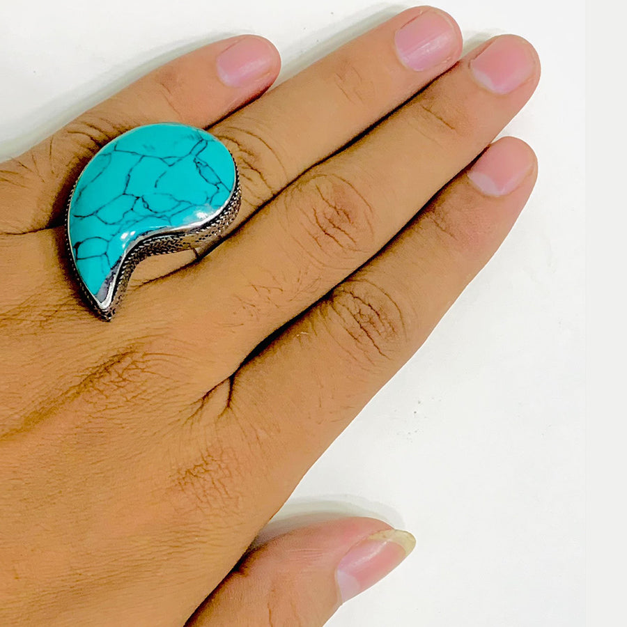 Handmade Unique Design Turquoise Stone Ring