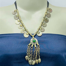 Load image into Gallery viewer, Handmade Vintage Coins With Brass Beads Necklace
