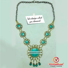 Load image into Gallery viewer, Handmade Boho Tribal Stone Pendant Necklace
