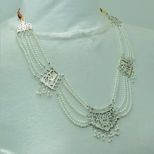 Load image into Gallery viewer, Handmade White Pearls Beaded Chain Necklace
