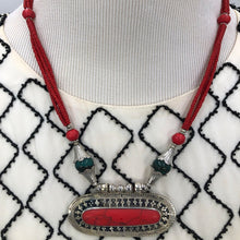 Load image into Gallery viewer, Handmade Tribal Stone Pendant Necklace
