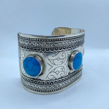 Load image into Gallery viewer, Tribal Kuchi Big Boho Handcuff, Handmade Bracelet
