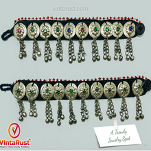 Load image into Gallery viewer, Tribal Glass Stones Anklets With Bells
