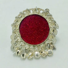Load image into Gallery viewer, Ethnic Afghan Silver Kuchi Bells Ring,  Statement Massive Ring
