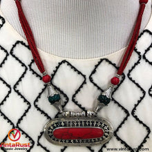 Load image into Gallery viewer, Handmade Tribal Stone Pendant Necklace
