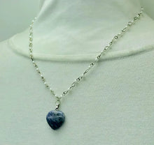 Load image into Gallery viewer, Blue Rhodonite Stone Heart Shape Pendant
