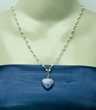 Load image into Gallery viewer, Blue Rhodonite Stone Heart Shape Pendant
