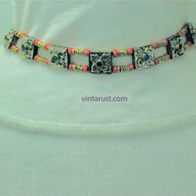 Load image into Gallery viewer, Bohemian Ethnic Necklace, Gypsy Choker With with Colorful Beads
