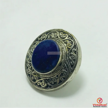 Load image into Gallery viewer, Natural Lapis Lazuli Stone Ring, Vintage Gemstone Ring,
