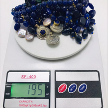 Load image into Gallery viewer, Handcrafted Lapis Choker Mala With Vintage Coins
