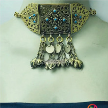 Load image into Gallery viewer, Antique German Silver Choker With Turquoise Beads
