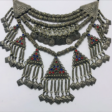 Load image into Gallery viewer, Multi Layers Beaded Choker Necklace With Dangling Pendants
