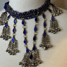 Load image into Gallery viewer, Handmade Tribal Blue Mirror Choker Necklace
