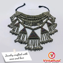 Load image into Gallery viewer, Multi Layers Beaded Choker Necklace With Dangling Pendants
