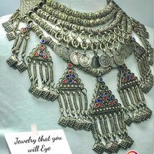 Load image into Gallery viewer, Multi Layers Beaded Choker Necklace With Dangling Pendants
