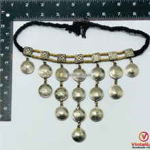 Load image into Gallery viewer, Nomadic Choker Necklace with Silver Coins
