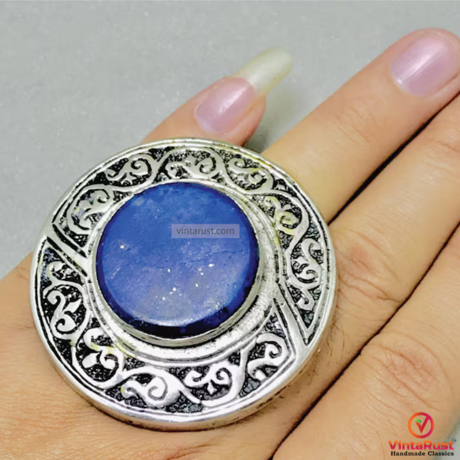 Natural Lapis Lazuli Stone Ring