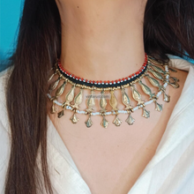 Load image into Gallery viewer, Vintage Tribal Boho Bib Choker  Necklace
