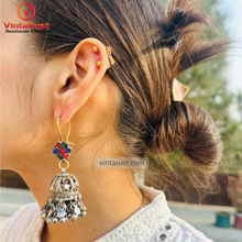 Load image into Gallery viewer, Handmade Boho Light Weight Kuchi Jhumka Earrings
