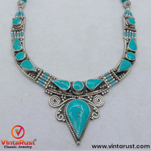 Load image into Gallery viewer, Statement Turquoise  Nepalese Tribal Stylish Choker
