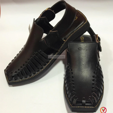 Load image into Gallery viewer, Men’s Handmade Black Peshawari Chappal
