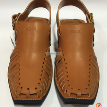 Load image into Gallery viewer, Premium Tan Leather Peshawari Chappal
