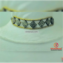 Load image into Gallery viewer, Handwoven Bohemian Festival Choker, Boho Gypsy Tribal Necklace
