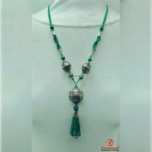 Load image into Gallery viewer, Bohemian Beaded Chain Necklace with Dangling Tassel Pendant
