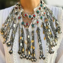 Load image into Gallery viewer, Unique Afghan Kuchi Necklace,Gypsy Multi-Layered Tribal Jewelry
