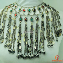 Load image into Gallery viewer, Unique Afghan Kuchi Necklace,Gypsy Multi-Layered Tribal Jewelry
