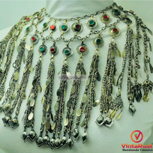 Load image into Gallery viewer, Unique Afghan Kuchi Necklace,Gypsy Multi-Layered Tribal Jewelry
