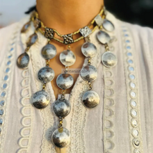 Load image into Gallery viewer, Nomadic Choker Necklace with Silver Coins
