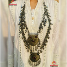 Load image into Gallery viewer, Multi Layered Silver Kuchi Antique Necklace
