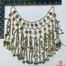 Load image into Gallery viewer, Unique Afghan Kuchi Necklace,Gypsy Multi-Layered Tribal Jewelry
