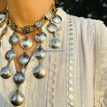 Load image into Gallery viewer, Nomadic Choker Necklace with Silver Coins
