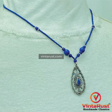 Load image into Gallery viewer, Vintage Lapis Lazuli Minimalist Pendant Necklace
