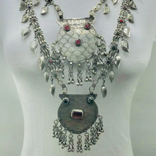 Load image into Gallery viewer, Multi Layered Silver Kuchi Antique Necklace
