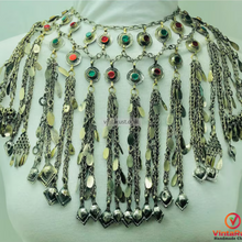 Load image into Gallery viewer, Unique Afghan Kuchi Necklace,Gypsy Multi-Layered Tribal Jewelry
