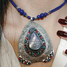 Load image into Gallery viewer, Trendy Lapis Lazuli Pendant Necklace
