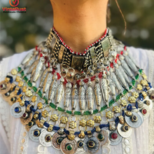 Load image into Gallery viewer, Gypsy Multicolor Necklace with Coins and Beads
