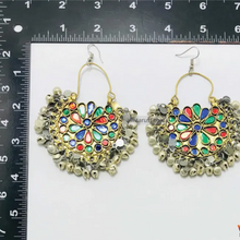 Load image into Gallery viewer, Multi color Stylish Hoop Earrings
