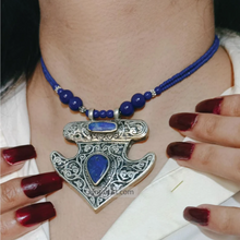 Load image into Gallery viewer, Handmade Tribal Chain Lapis Lazuli Necklace
