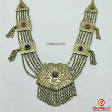 Load image into Gallery viewer, Silver Kuchi Necklace, Boho Statement Necklace with Unique Metalwork
