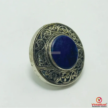 Load image into Gallery viewer, Natural Lapis Lazuli Stone Ring, Vintage Gemstone Ring,
