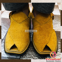 Load image into Gallery viewer, Handmade Suede Leather Norozi Men&#39;s Chappal
