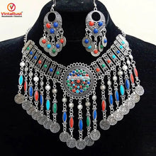 Load image into Gallery viewer, Multi Beads Necklace Set With Earrings
